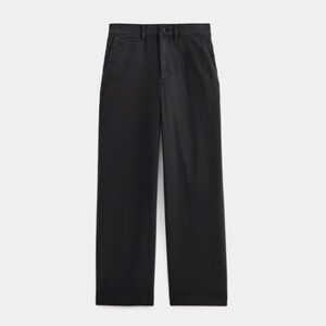 Everlane Women's Wide-Leg Chino Pant in Black, Size 0, Cotton